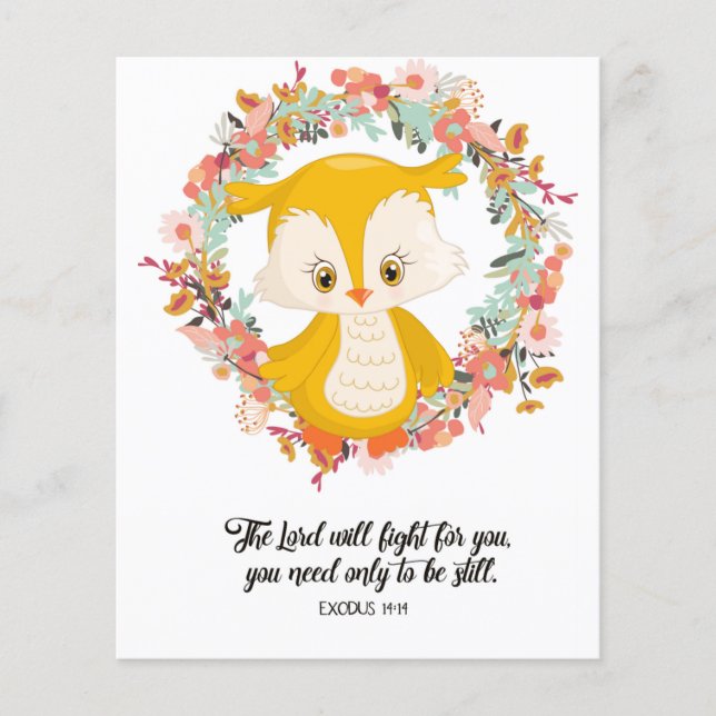 Êxodo 14:14, Bíblia verso (Frente)