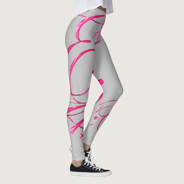 Êxodo 14:14 Leggings de fita rosa (Direita)