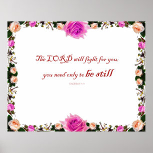 Êxodo 14 Wall Décor Poster 'The LORD will Fight'