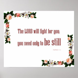 Êxodo 14 Wall Décor Poster 'The LORD will Fight'