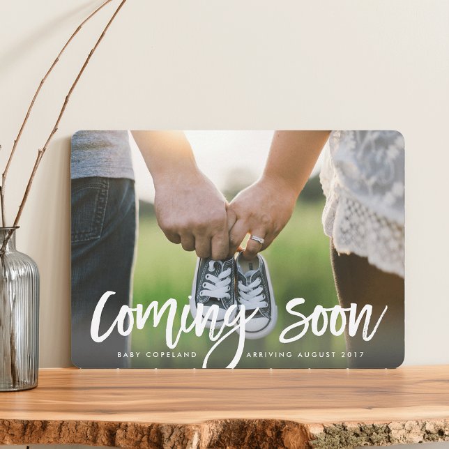 Expectativas Chic | Anúncio de Gravidez de Foto (Criador carregado)