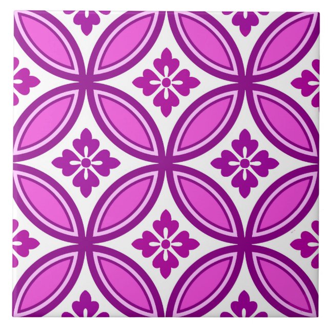 Expedição com Motif Flor, Orquídea e Roxo Profundo (Frente)