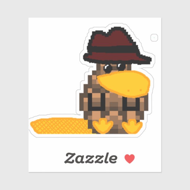 Experimente o adesivo de vinil PineconePlatypus Cu (Folha)