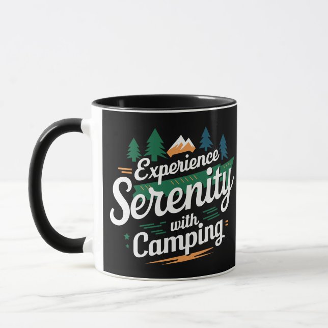 Experimente serenidade com acampamento, caneca de  (Esquerda)