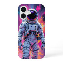Exploração Espacial de Astronauta Colorida Galáxia