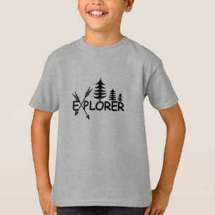 Explorador Design - Camiseta básica para criança