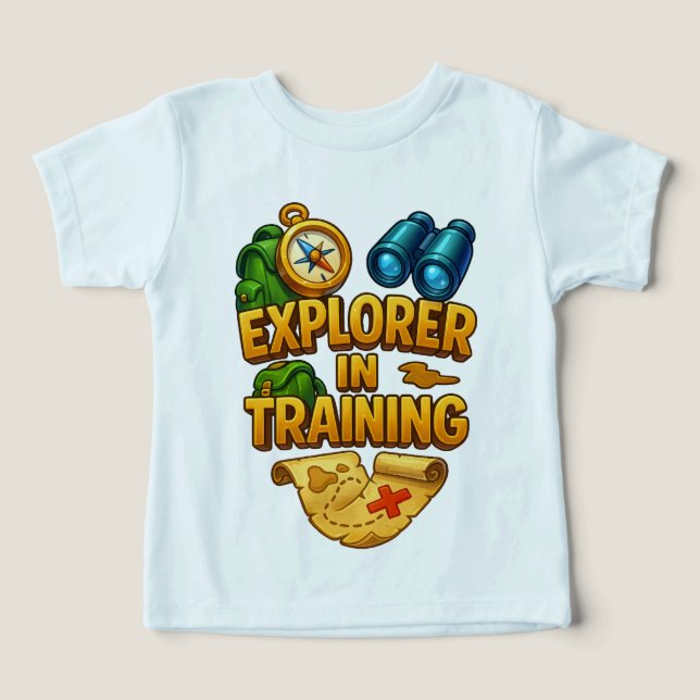Explorador no Treinamento do Toddler Tee (Design frontal)