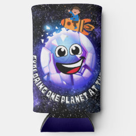 Explorando um planeta na época. Rapaz em um foguet