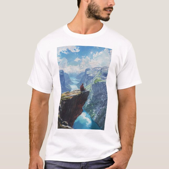 Explorar a camiseta Trolltunga da Noruega (Frente)