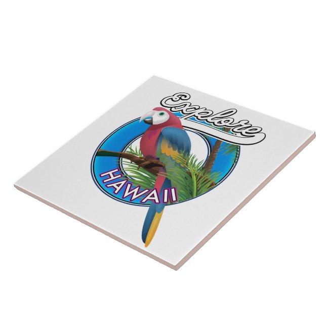 Explorar logotipo retro Hawaii (Lateral)