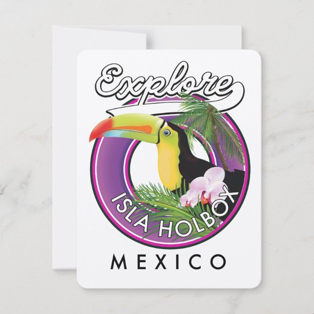 explorar praia da Isla Holbox México adesivo de vi (Frente)