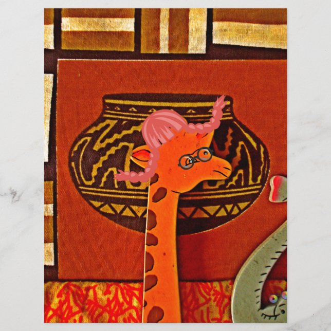 Explore a Maravilha Africana: Girafa Art em Marvin (Frente)