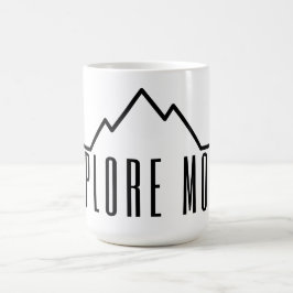 Explore Mais Caneca de Café Minimalista de Montanh