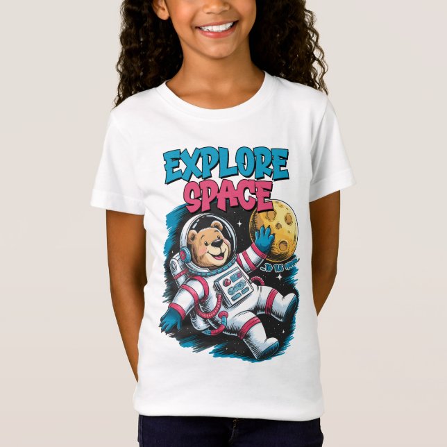 Explore o Infinito: Camisa de Aventura Espacial (Frente)