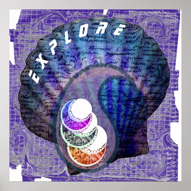 Explore o misterioso Poster do mar (Frente)