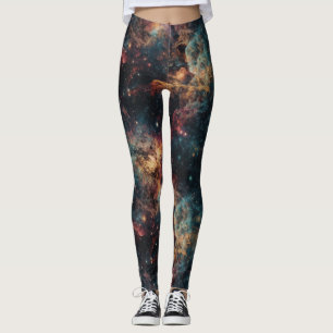 Explore o Universo em Estilo com Leggings Galáxica