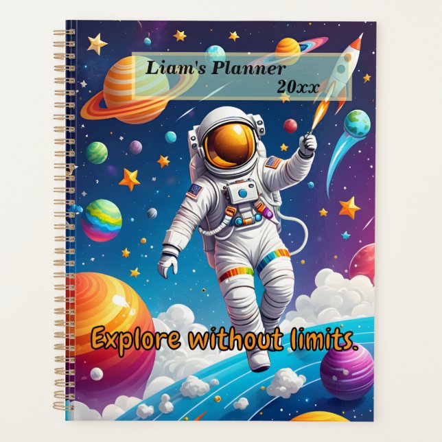 Explore sem limites - Planejador personalizado com (Frente)