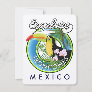 Explore Troncones México logotipo retro