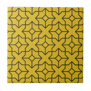 Explore um padrão geométrico amarelo simétrico