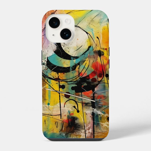 Explosão abstrata de cores vibrantes e dinâmicas  (Verso)