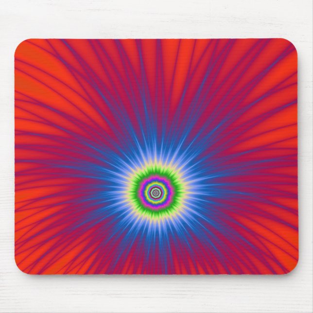 Explosão Azul de Mousepad em Vermelho (Frente)