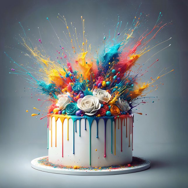 Explosão de alegria - Bolo de aniversário feliz (Criador carregado)