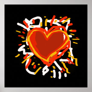 explosão de amor, impressão de arte