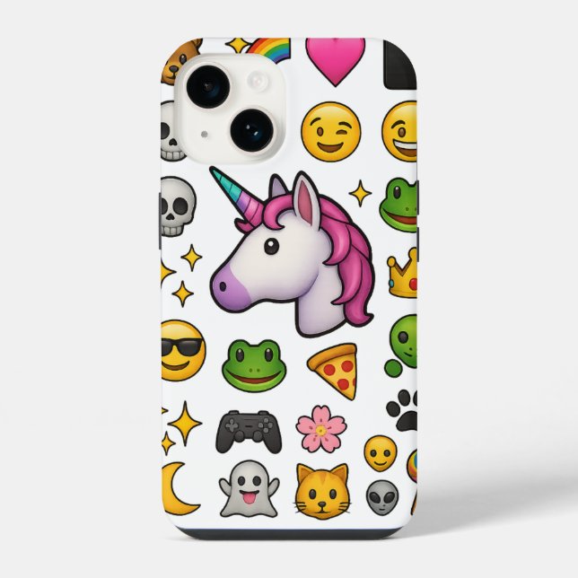 Explosão de Emoji com Vibrações de Unicórnio (Verso)
