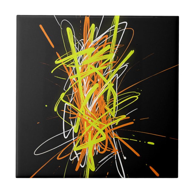 Explosão de Energia Abstrata Caos Neon (Frente)