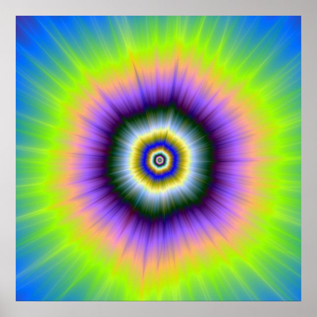 Explosão de poster em amarelo e violeta (Frente)