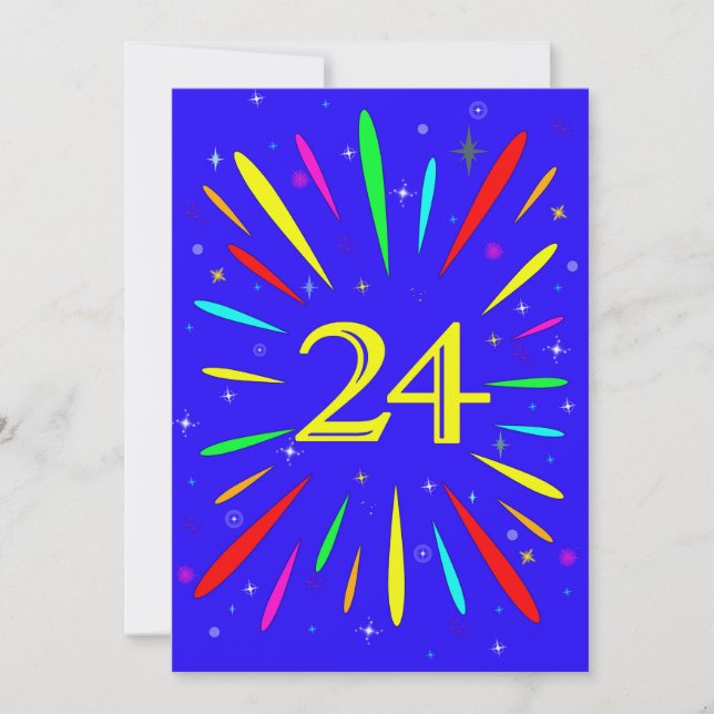 Explosão do 24º Convite de aniversário (Frente)