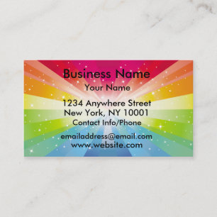 Explosão do arco-íris do cartão de visita