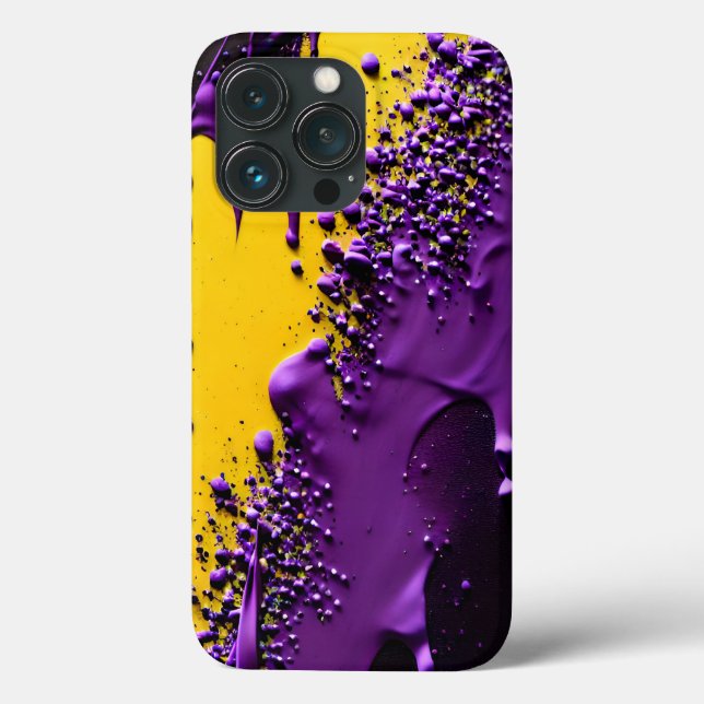 Explosão em amarelo roxo texturizado (Verso)