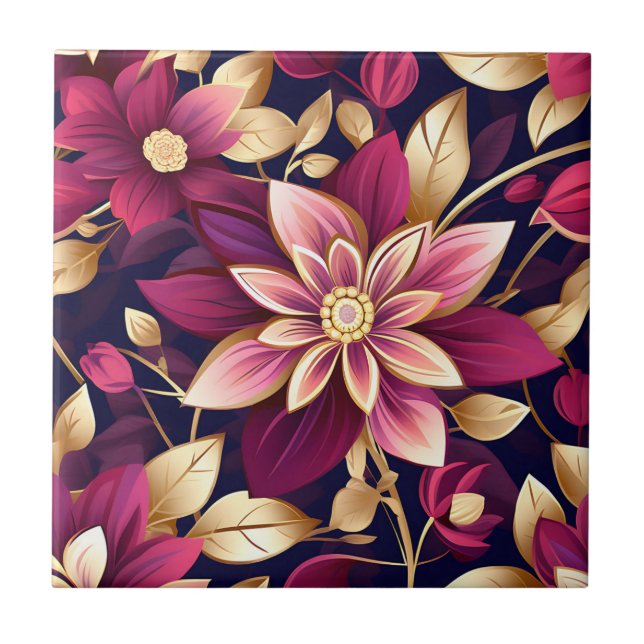 Explosão Floral Dourada E Turva (Frente)