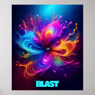 Explosão Liquidada De Poster Personalizável De Cor