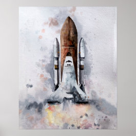 Explosão para o Poster de "Rocket" do espaço