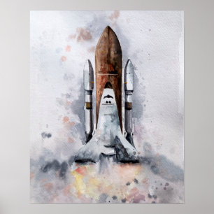 Explosão para o Poster de "Rocket" do espaço