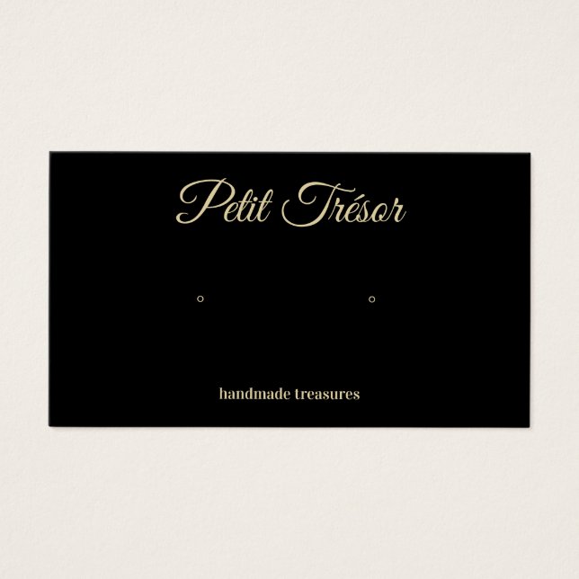 Expositor de Brincos Black Gold Script (Frente)