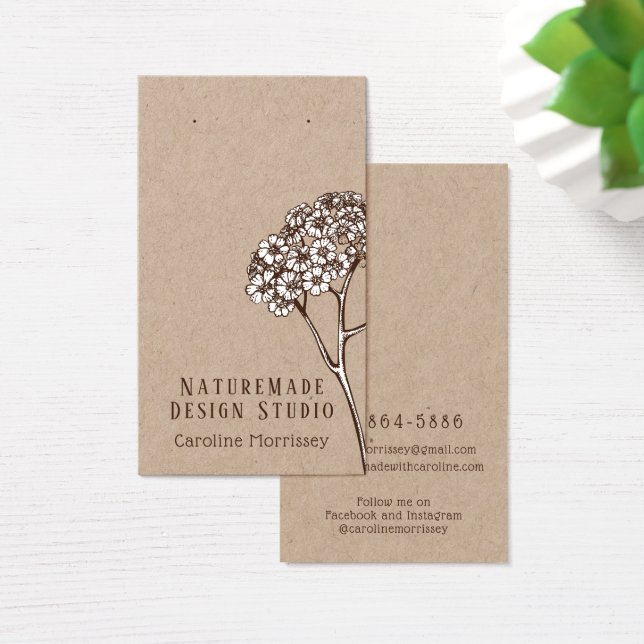 Expositor de Brincos de Joias Simples Cartão Rústi (Mesa)