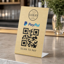 Expositor de Mesa de Varredura para Pagar PayPal D