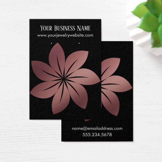 Expositor de Suporte de Brincos Rose Gold em Flor  (Mesa)
