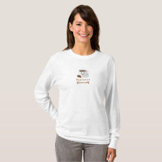 Expresse-se – Camiseta de Café Sorridente e Divert