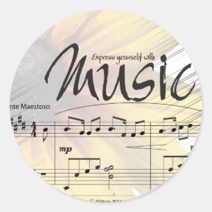 Expresse-se com etiqueta da música