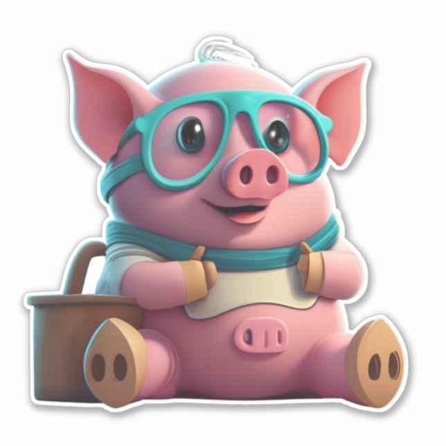 Expresse-se com os adesivos para porcos (Frente)