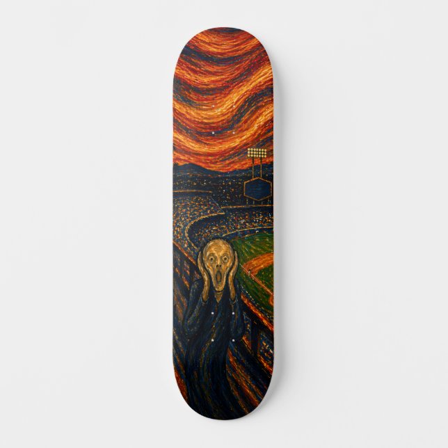 Expressionist Baseball Stadium Skateboard Deck (Frente)