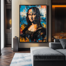 Expressionista Mona Lisa Poster - Contemporâneo Ne