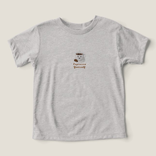 Expresso Yourself – Funny Smiling Coffee Tee (Design frontal)