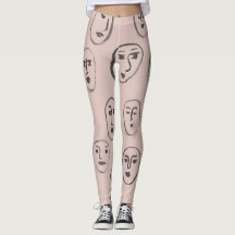 Expressões de leggings faciais