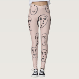 Expressões de leggings faciais