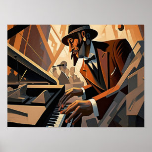 Expressões do Poster de Imagem de Muro de Jazz